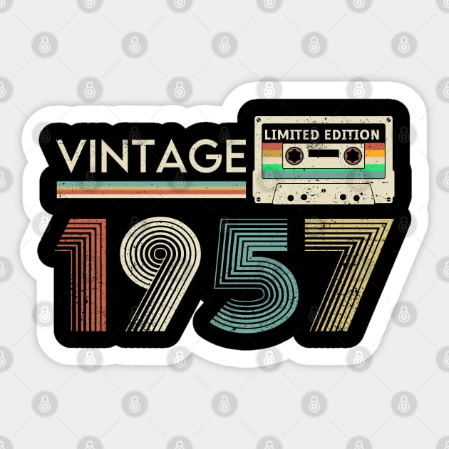 Vintage 1957 Limited Cassette Sticker by xylalevans